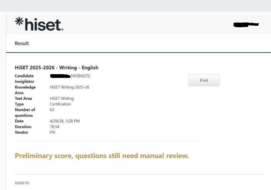 HiSet Writing 26